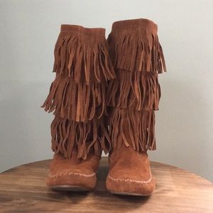 Lauren Conrad Suede Moccasin Boots